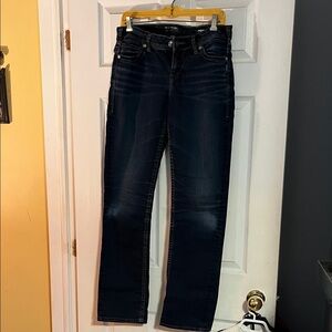 Silver Jeans Women's Deep Indigo Straight Leg Jeans